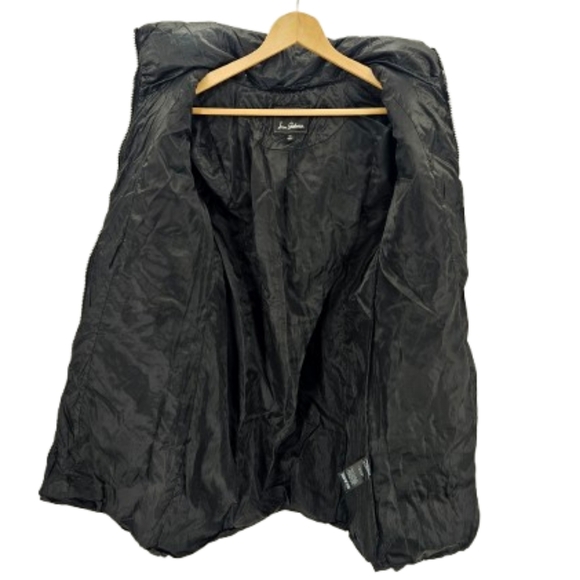 Sam Edelman Walker Hooded Black Long Quilted Puffer Coat Removable Hood - Picture 4 of 13